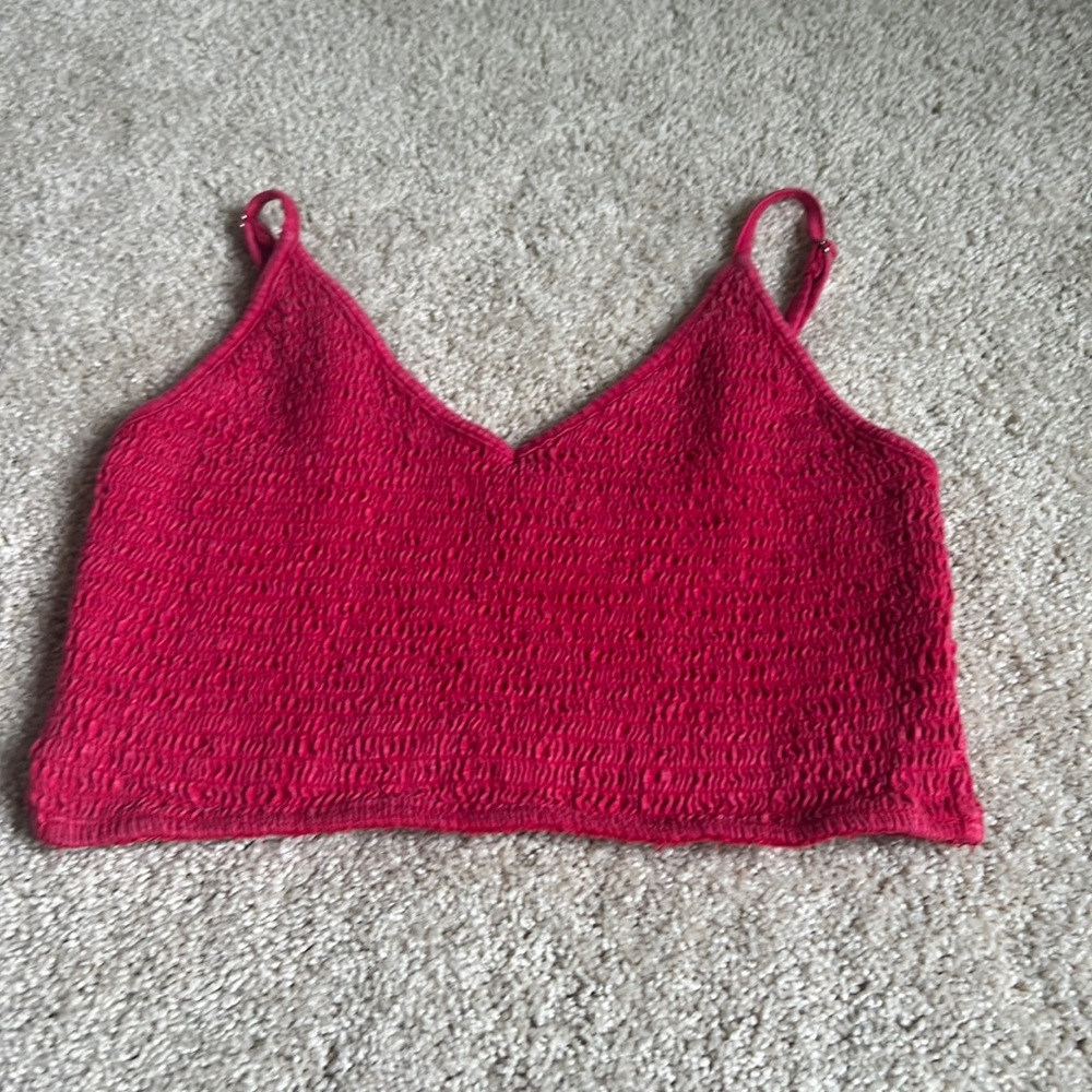 wild fable red cropped tank